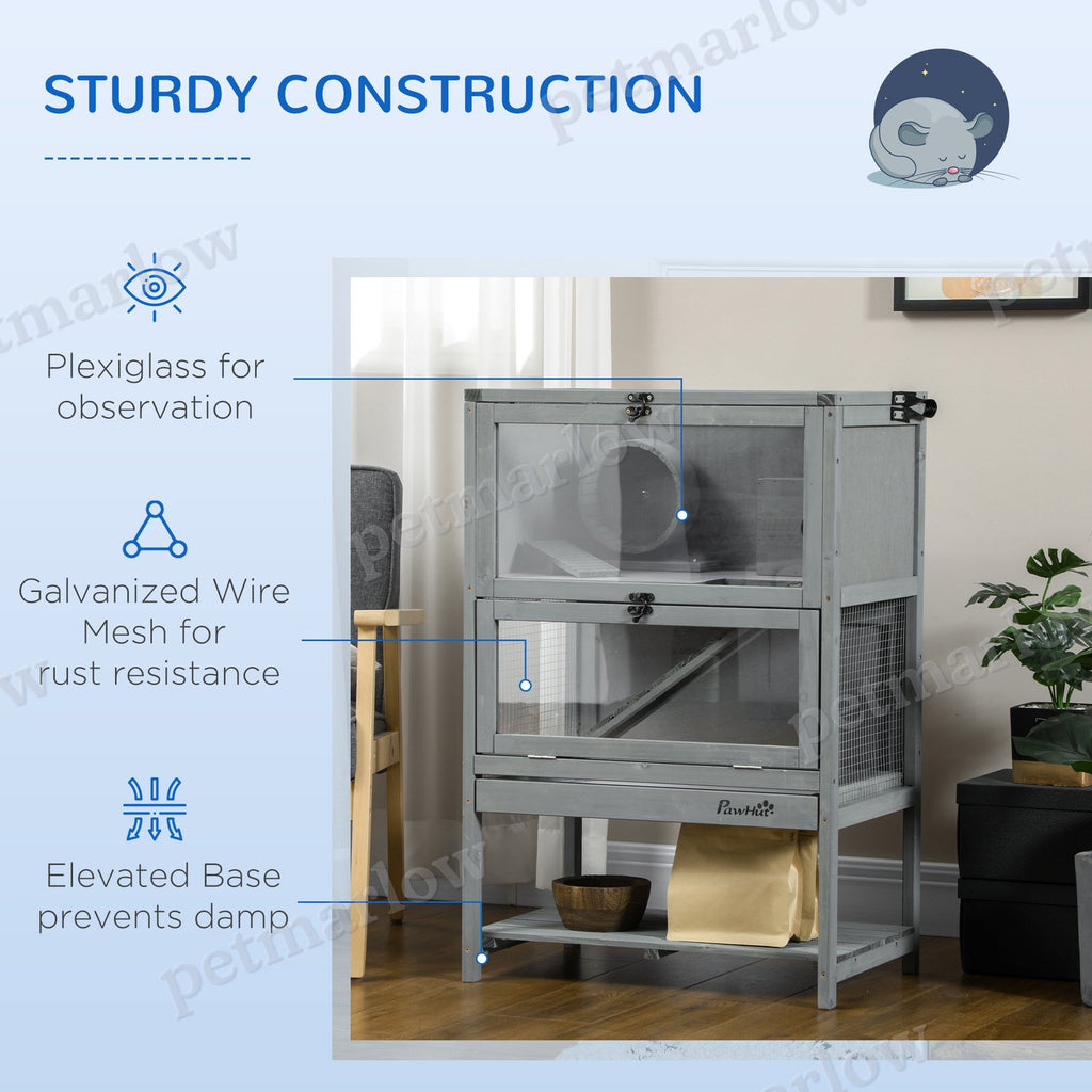 Wooden Hamster Cage with Storage and Accessories – view 4