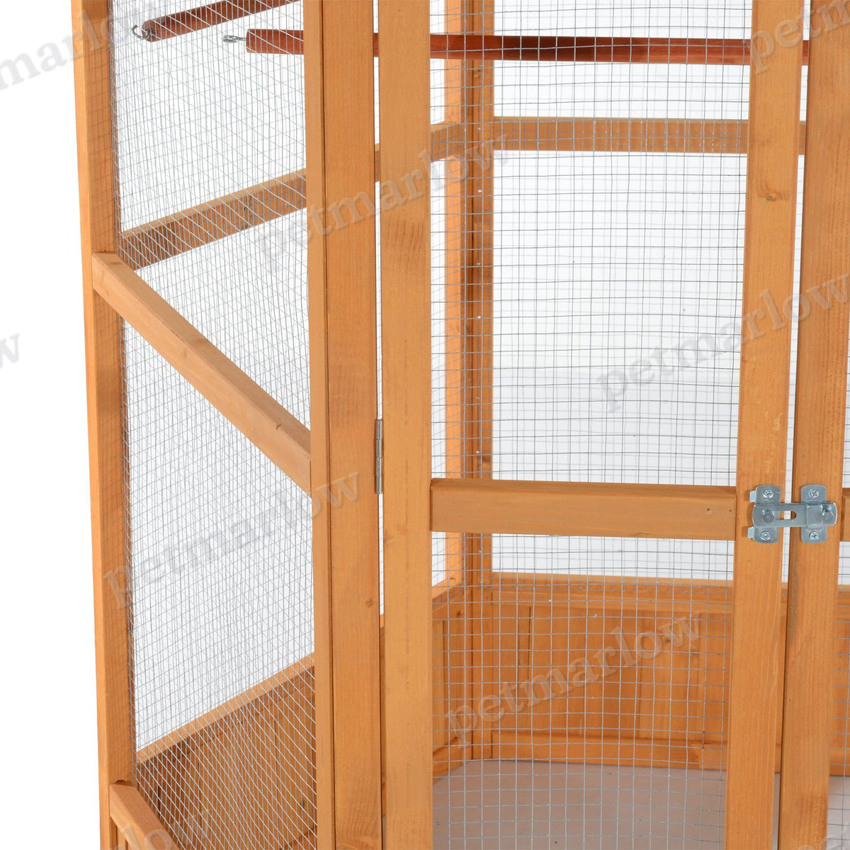 Wooden Hexagonal Outdoor Aviary Bird Cage for Birds – view 5