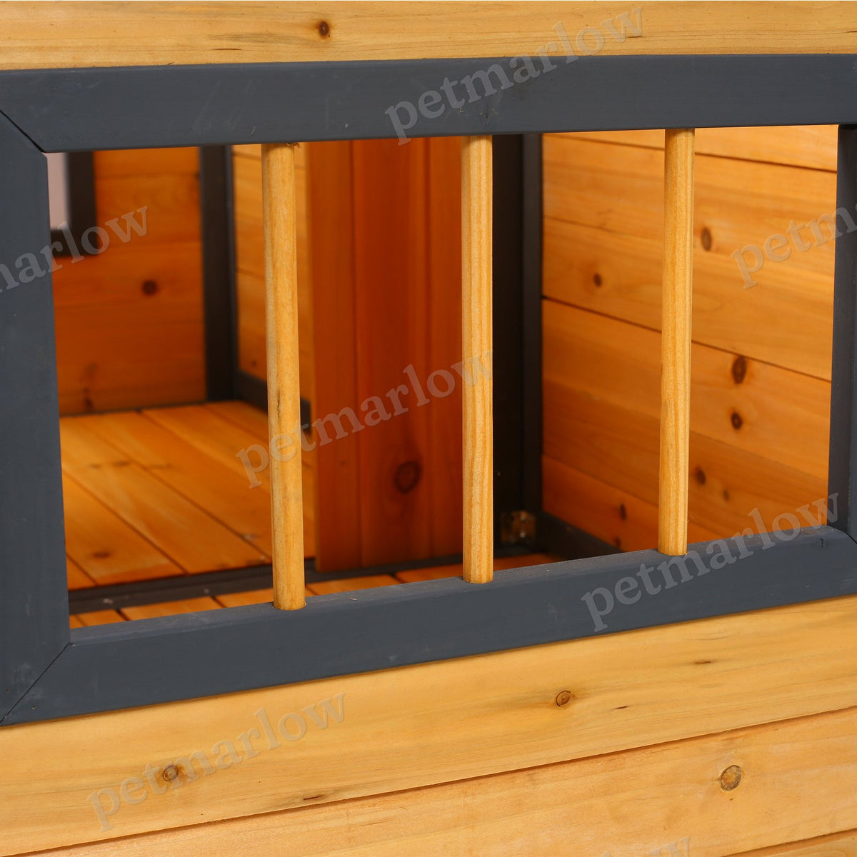 Wooden Large Dog House with Elevated Floor and Porch – view 4