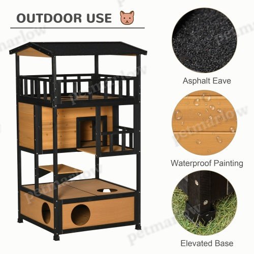 Wooden Outdoor Cat House – view 5