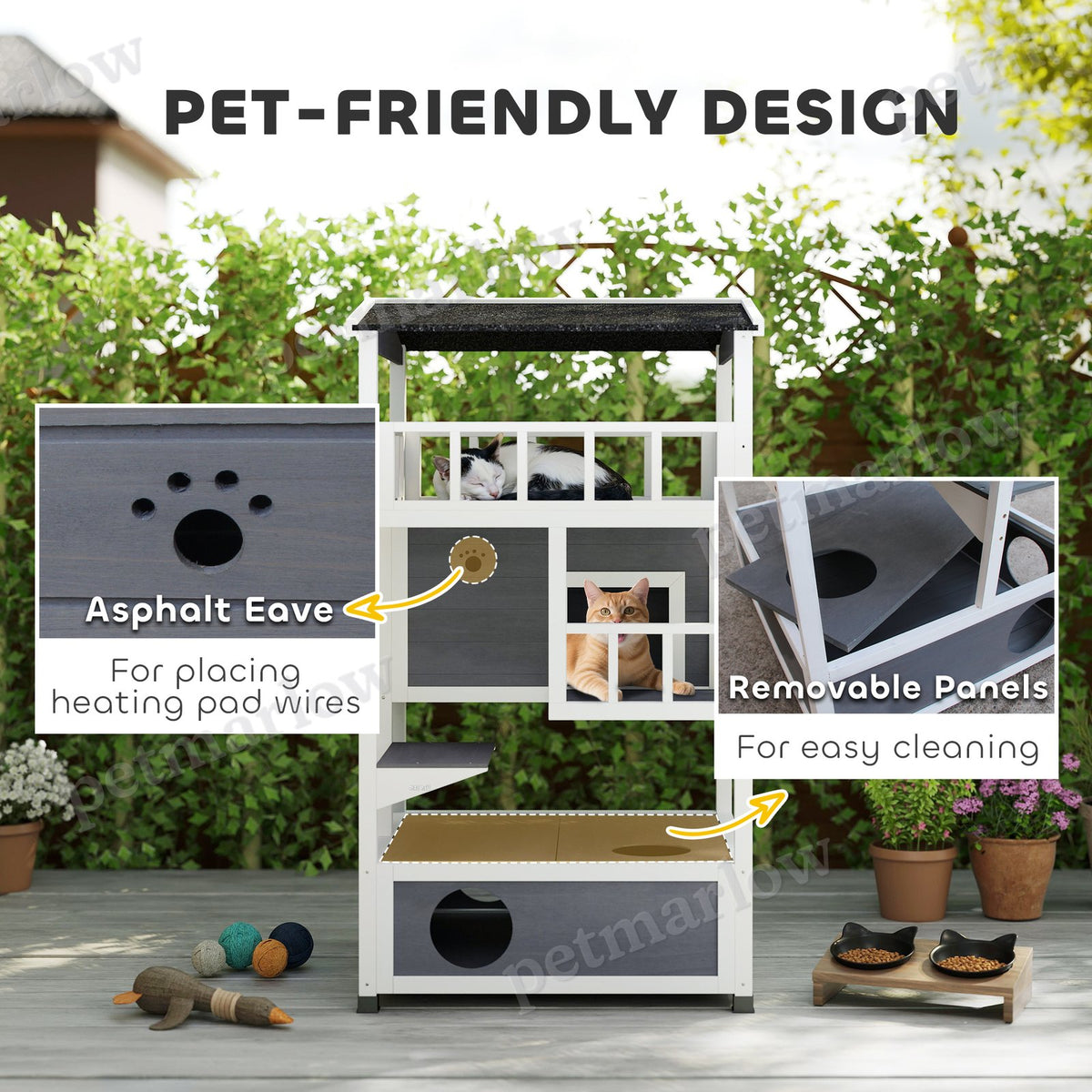 Wooden Outdoor Cat House for Feral Cats – view 3