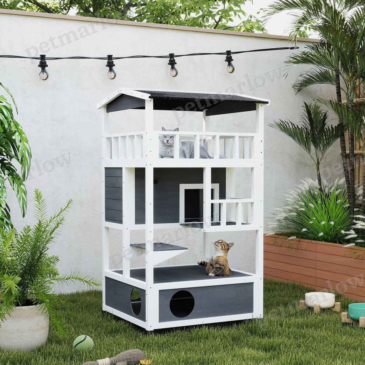 Wooden Outdoor Cat House for Feral Cats – view 5