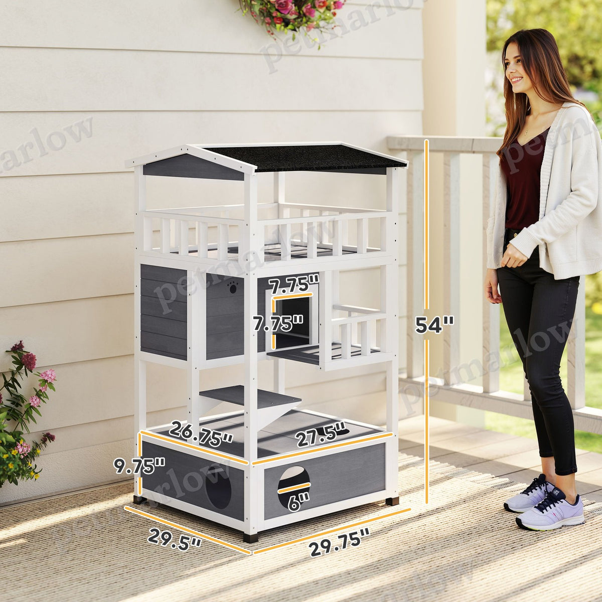 Wooden Outdoor Cat House for Feral Cats – view 6