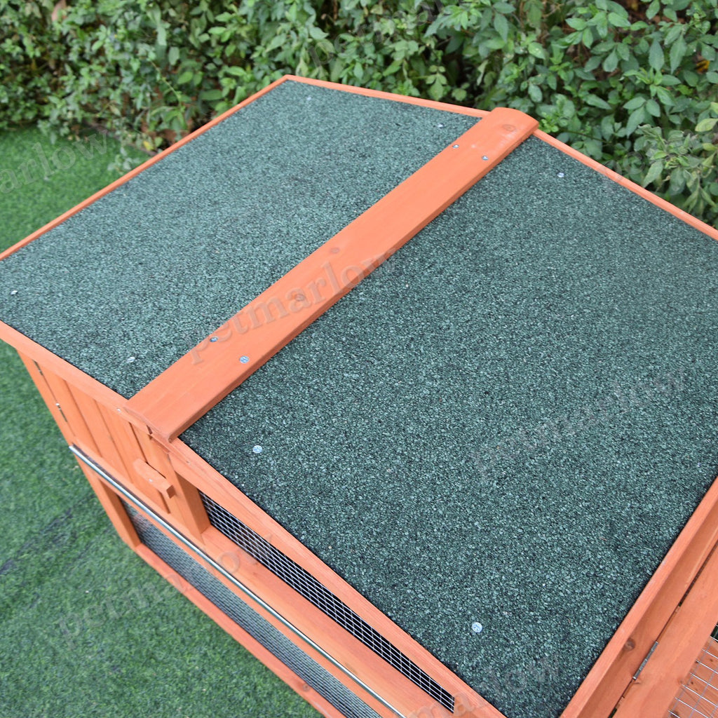 Wooden Outdoor Rabbit Hutch with Detachable Run for Small Animals – view 5