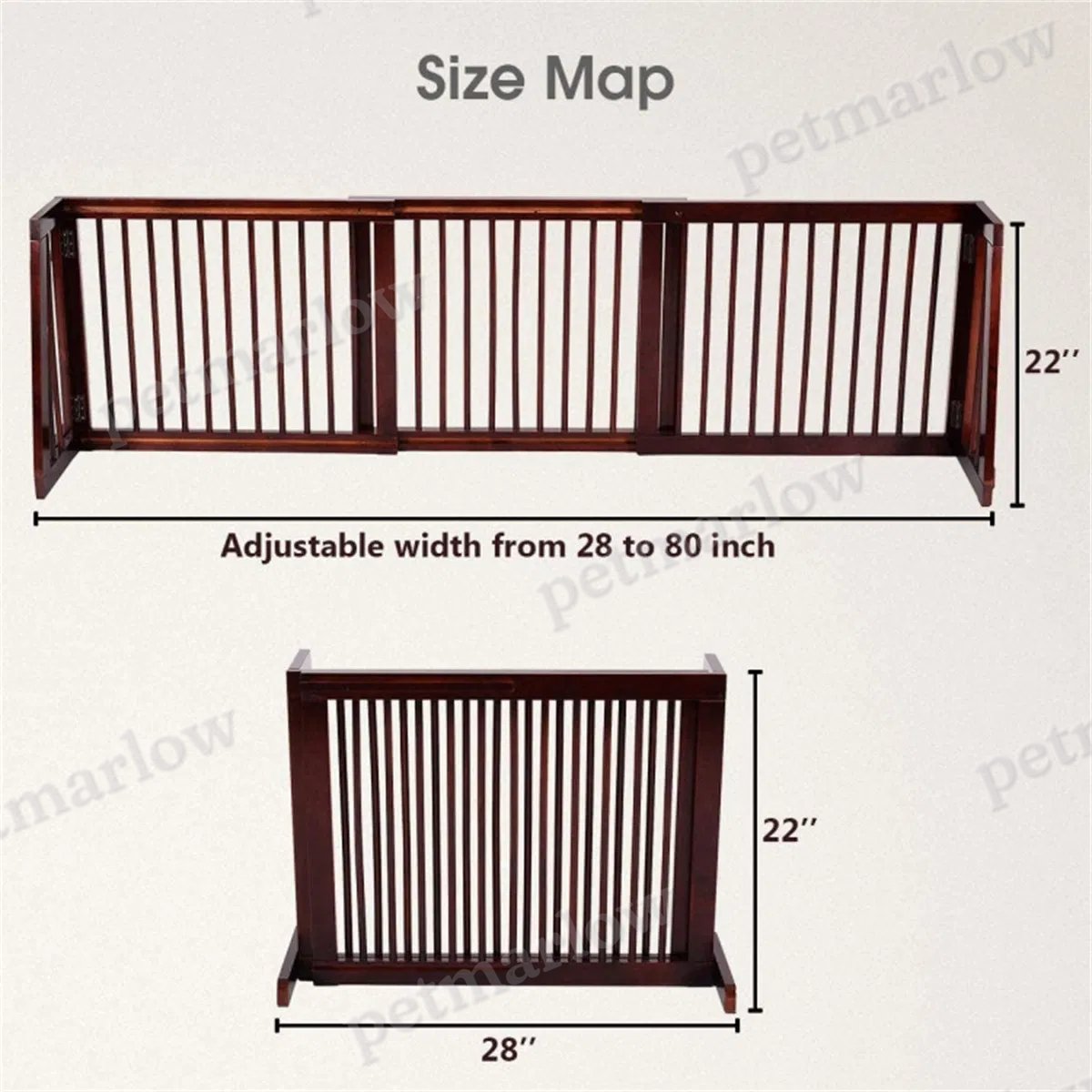 Wooden Pet Gate with Expandable Design for Dogs and Cats – view 5