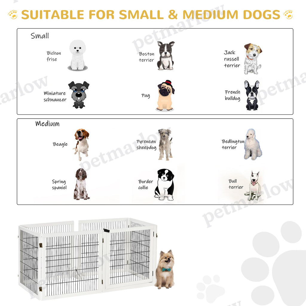 Wooden Pet Gate: 6-Panel Folding Safety Barrier for Dogs – view 4