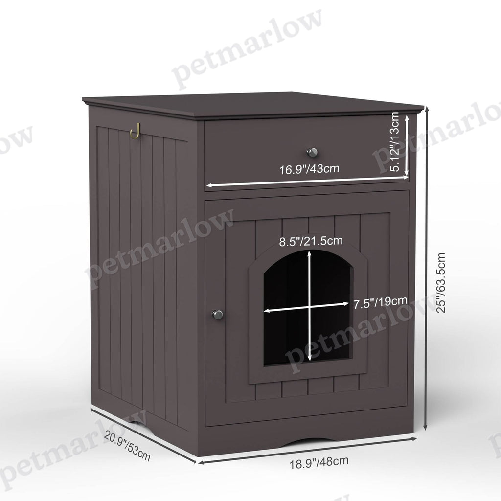 Wooden Pet House Cat Litter Box Enclosure – view 6