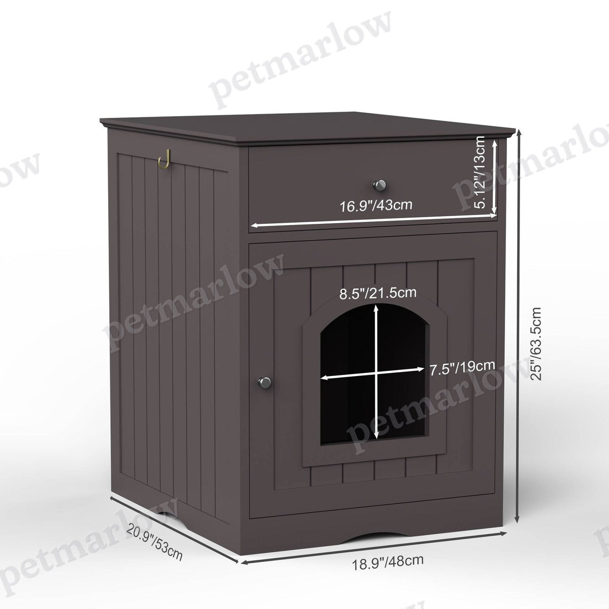 Wooden Pet House Cat Litter Box Enclosure – view 6