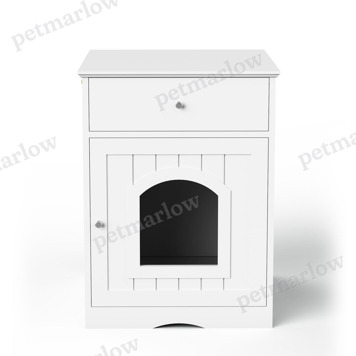 Wooden Pet House Litter Box Fence With Drawers – view 3