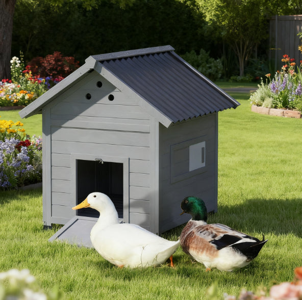 Wooden Pet House With Openable Roof & Double Doors