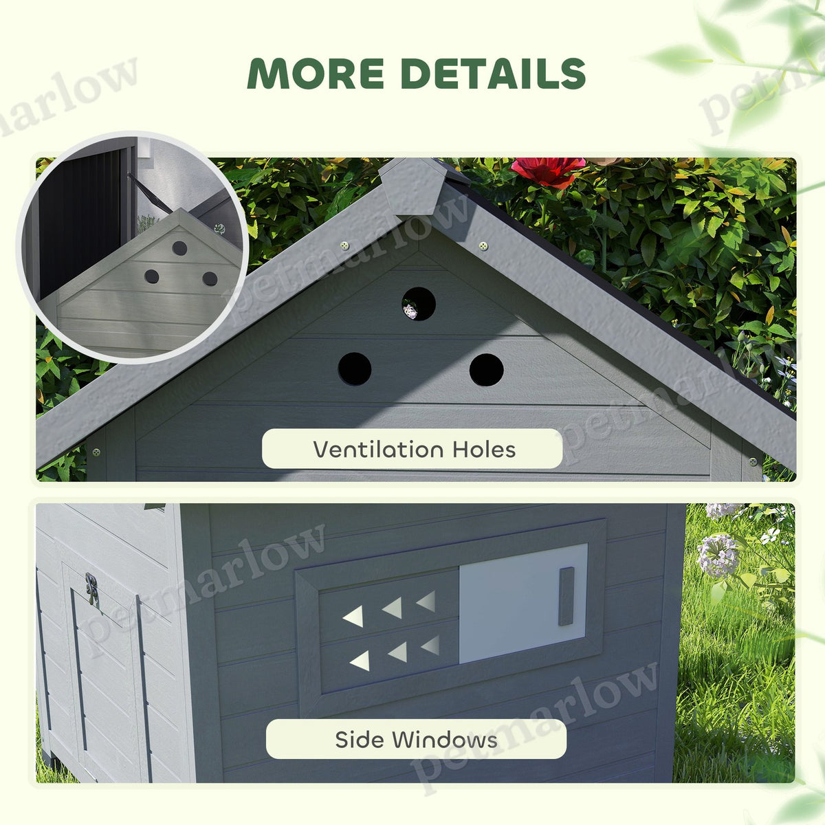Wooden Pet House With Openable Roof & Double Doors – view 5