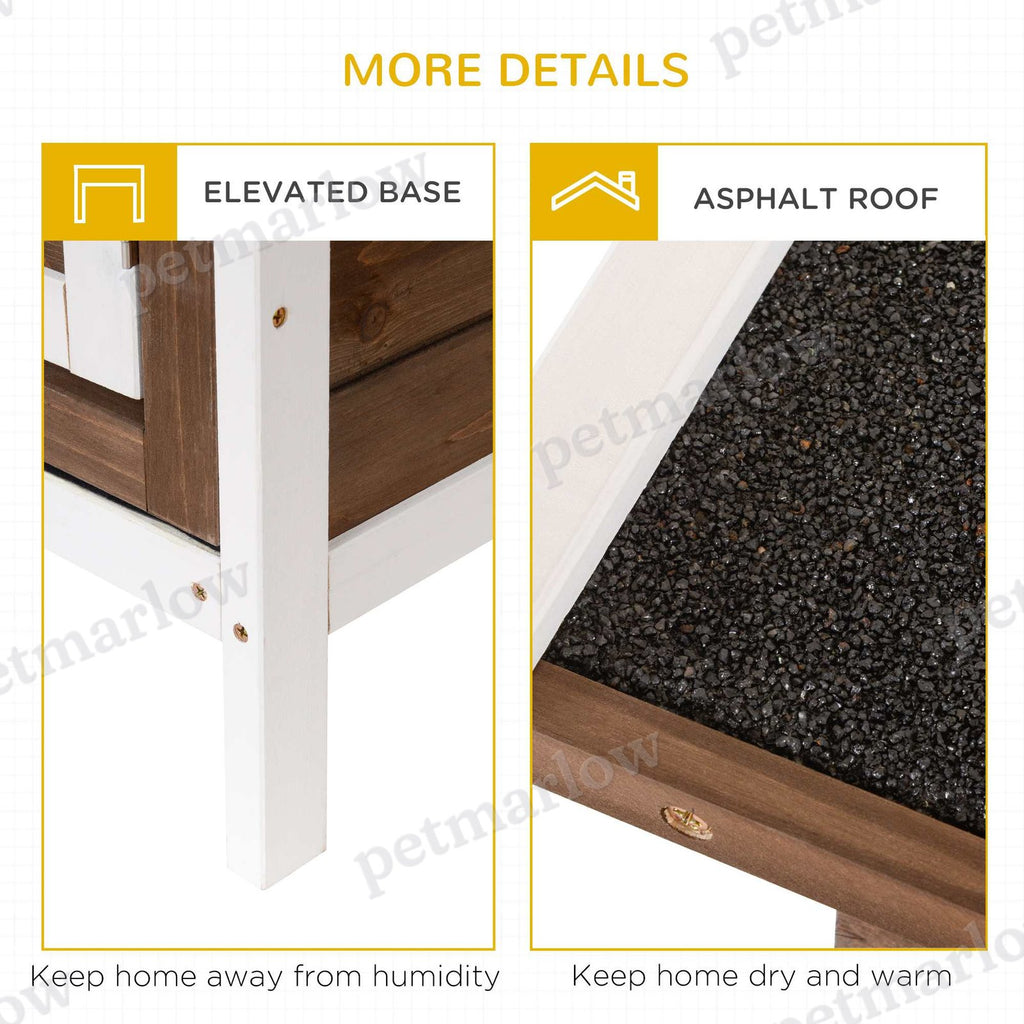 Wooden Rabbit Hutch with Dividers for Small Animals – view 4