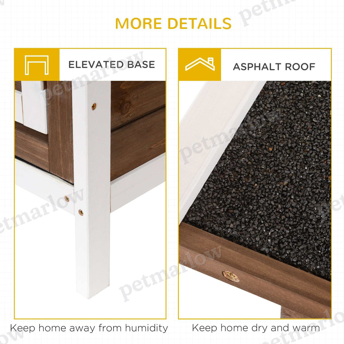 Wooden Rabbit Hutch with Dividers for Small Animals – view 4