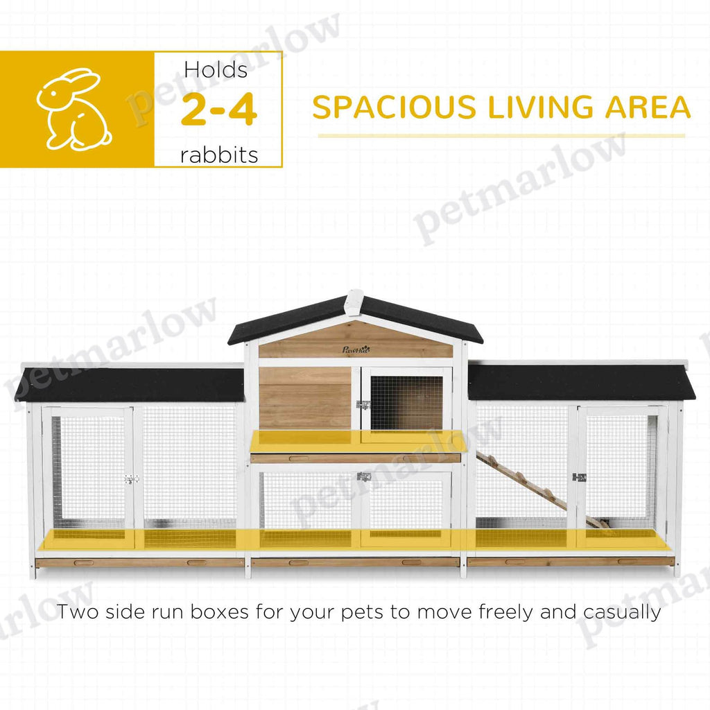 Wooden Rabbit Hutch with Double Side Run for Small Animals – view 6