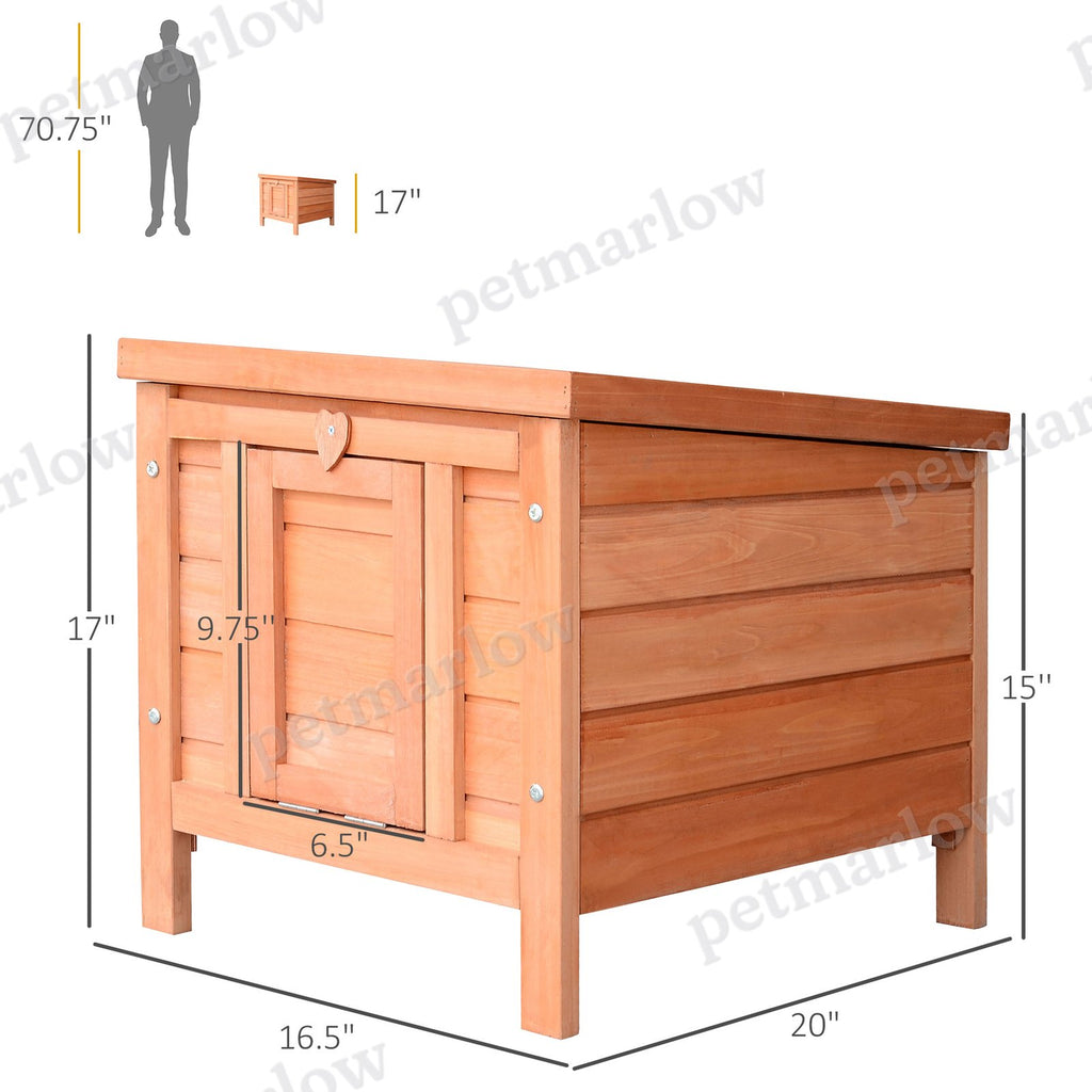 Wooden Rabbit Hutch with Openable Roof for Small Animals – view 4