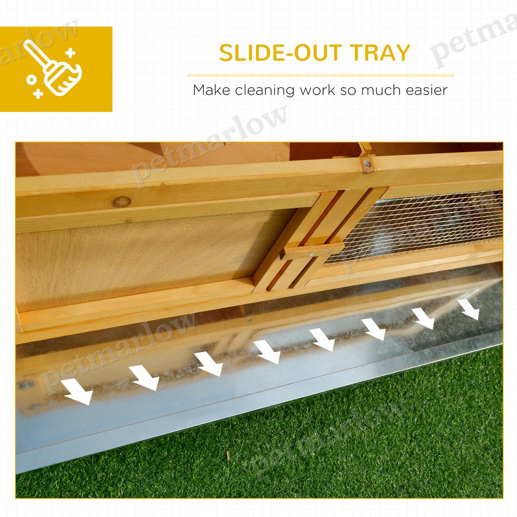 Wooden Rabbit Hutch with Openable Roof for Small Animals – view 5