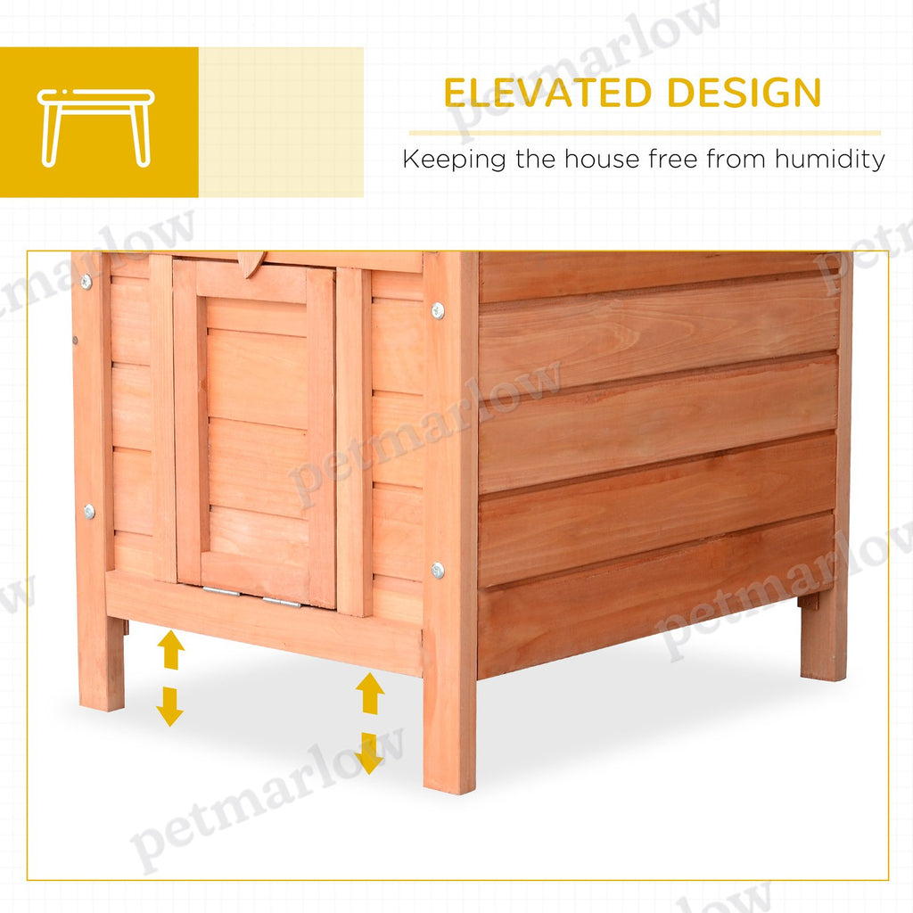 Wooden Rabbit Hutch with Openable Roof for Small Animals – view 6