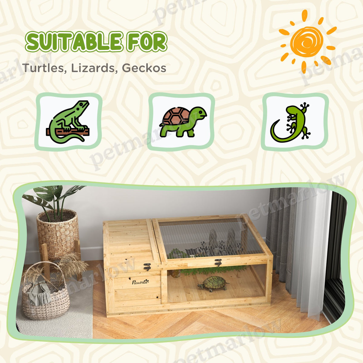 Wooden Reptile Cage with Top Access for Small Animals – view 4