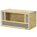 Wooden Reptile Terrarium with Sliding Door for Small Animals – Natural Wood / 870x155x470 mm