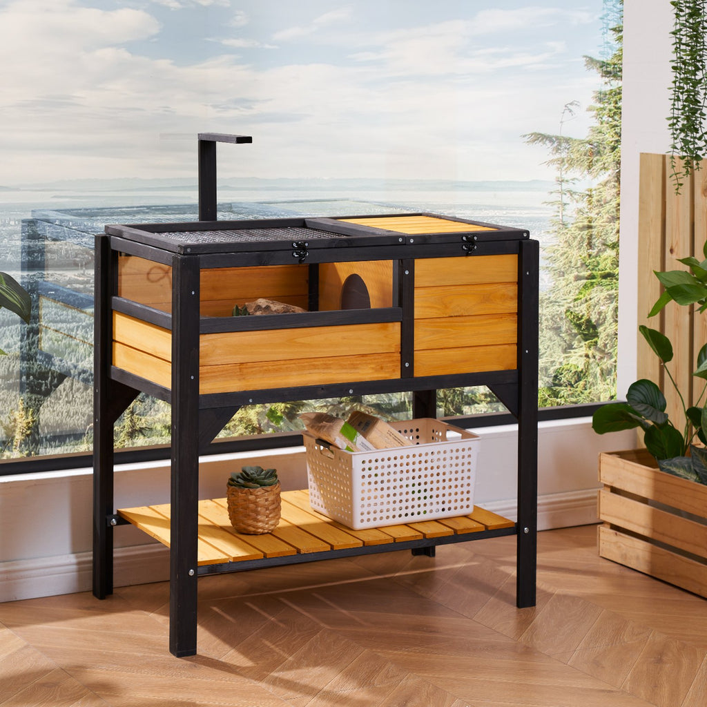 Wooden Tortoise House with Spacious Design – Yellow