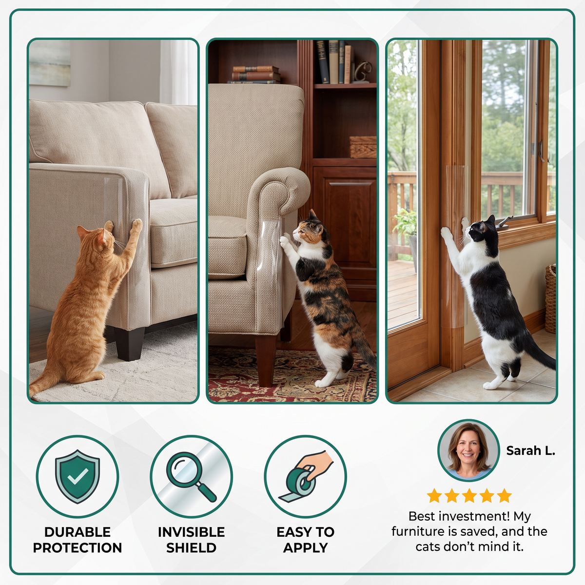 Heavy-Duty Cat Scratch Furniture Protector – view 7