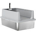 XL Stainless Steel Cat Litter Box for Large Cats – Grey