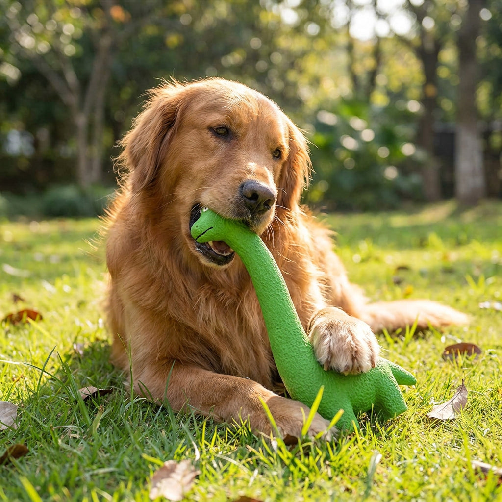 XXL Durable Teeth Cleaning Latex Dog Toy – Green