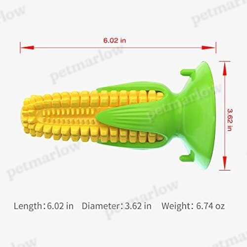 Yellow Corn Dog Squeaky Chew Toy with Suction – view 6