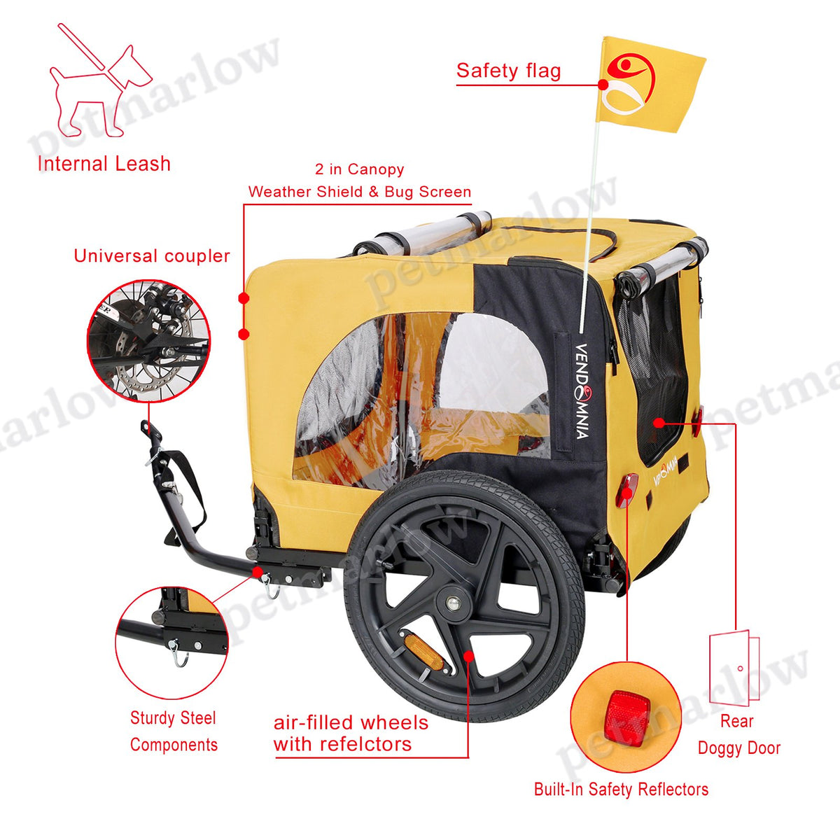 Heavy Duty Foldable Pet Stroller – view 3